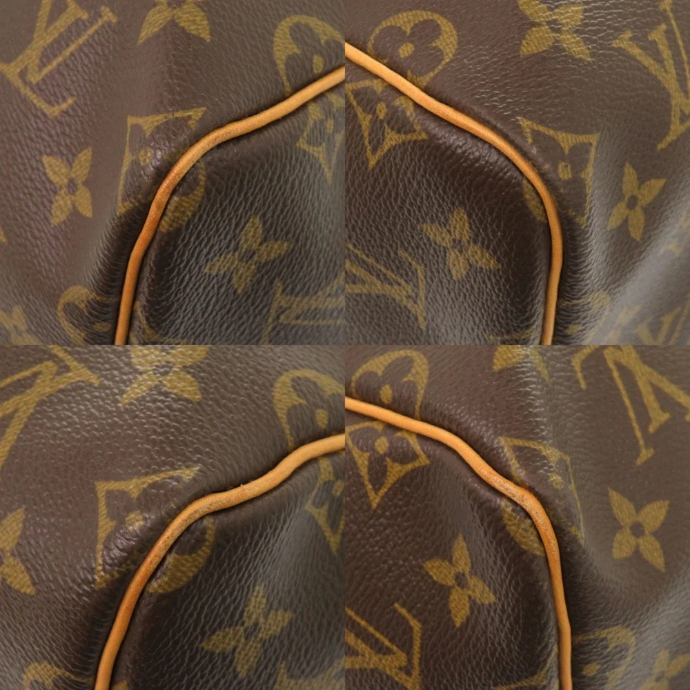 LOUIS VUITTON Brown Monogram Keepall 55 Boston Bag
